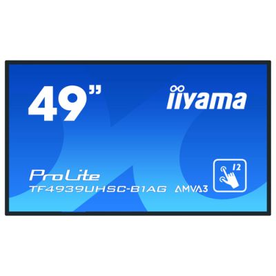 iiyama ProLite TF4939UHSC-B1AG Computerbildschirm 124,5 cm (49") 3840 x 2160 Pixel 4K Ultra HD LED Touchscreen Multi-Nutzer Schwarz