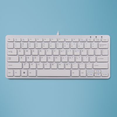 R-Go Tools Compact R-Go Tastatur, QWERTY (US), verkabelt, weiß