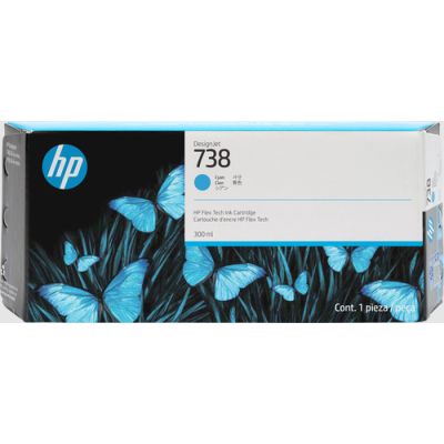 HP 738 DesignJet Druckerpatrone Cyan, 300 ml