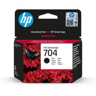 HP 704 Schwarz Original Ink Advantage Druckerpatrone