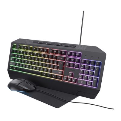 Trust GXT 791 Tastatur Maus enthalten Gaming USB QWERTZ Deutsch Schwarz