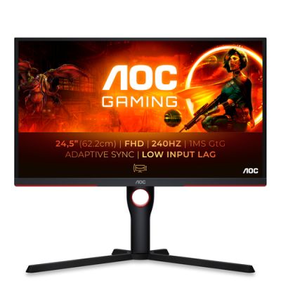 AOC G3 25G3ZM/BK Computerbildschirm 62,2 cm (24.5") 1920 x 1080 Pixel Full HD Schwarz, Rot