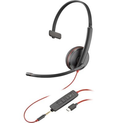 POLY Blackwire C3215 Mono-Headset + Etui (Packungseinheit)