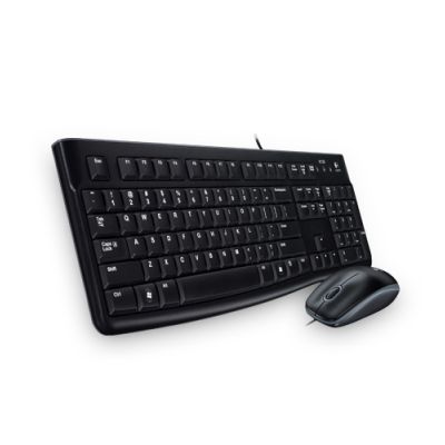 Logitech Desktop MK120 Tastatur Maus enthalten USB QWERTZ Tschechisch Schwarz
