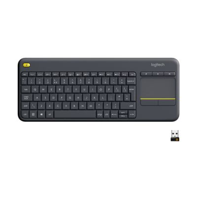 Logitech K400 Plus Tv Tastatur RF Wireless QWERTY US International Schwarz