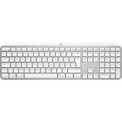 Logitech MX Keys S for Mac Tastatur Büro RF Wireless + Bluetooth QWERTZ Deutsch Aluminium, Weiß