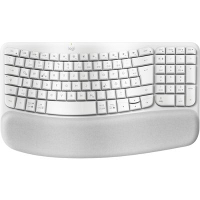 Logitech Wave Keys Tastatur Büro RF Wireless + Bluetooth QWERTZ Deutsch Weiß