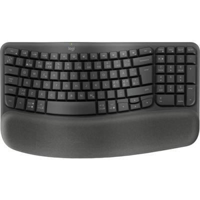Logitech Wave Keys Tastatur Büro RF Wireless + Bluetooth QWERTY Dänisch, Finnisch, Norwegisch, Schwedisch Graphit