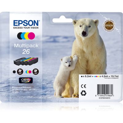 Epson Polar bear Multipack 4 Farben 26 Claria Premium Ink