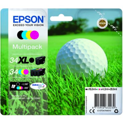 Epson Golf ball C13T34794010 Druckerpatrone 1 Stück(e) Original Hohe (XL-) Ausbeute Schwarz, Cyan, Magenta, Gelb