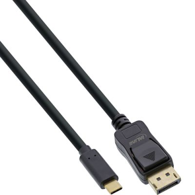 InLine USB Display Kabel, USB-C Stecker zu DisplayPort Stecker, 1m