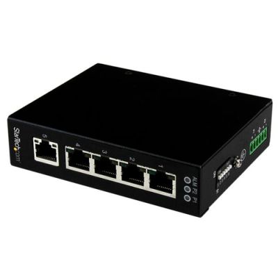 StarTech.com 5 Port Unmanaged Industrieller Gigabit Ethernet Switch - Hutschienen- / Wandmontierbar