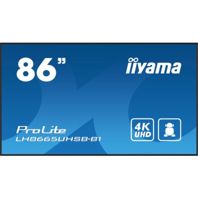 iiyama LH8665UHSB-B1 Signage-Display Kiosk-Design 2,18 m (86") LED WLAN 800 cd/m² 4K Ultra HD Schwarz Eingebauter Prozessor Android 11 24/7