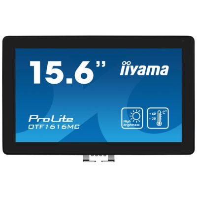 iiyama OTF1616MC-B1 Signage-Display Digital Signage Flachbildschirm 39,6 cm (15.6") LCD 1100 cd/m² Full HD Schwarz Touchscreen