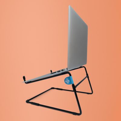 R-Go Tools Laptopständer R-Go Steel Office, kompatibel für 10- 22 Zoll Laptops, schwarz