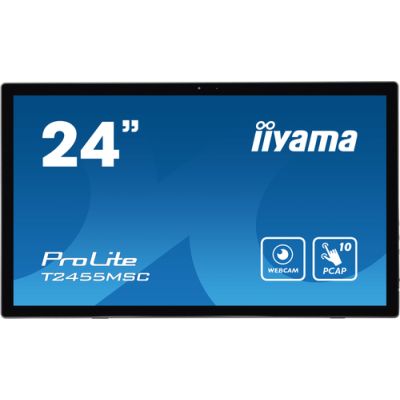 iiyama T2455MSC-B1 Signage-Display Digital Signage Flachbildschirm 61 cm (24") LED 400 cd/m² Full HD Schwarz Touchscreen