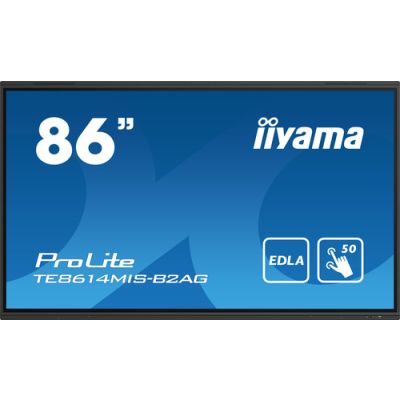 iiyama PROLITE TE8614MIS-B2AG Digital Signage Flachbildschirm 2,18 m (86") LCD WLAN 435 cd/m² 4K Ultra HD Schwarz Touchscreen Eingebauter Prozessor Android 24/7