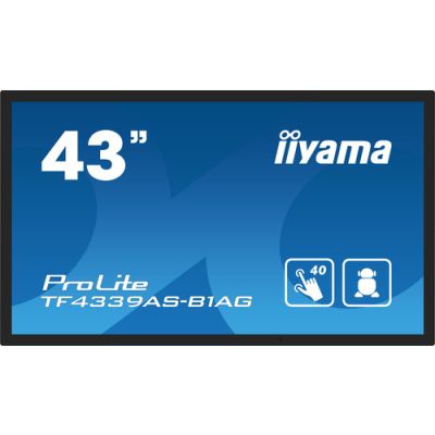 iiyama TF4339AS-B1AG Signage-Display Digital Signage Flachbildschirm 108 cm (42.5") LED 500 cd/m² 2.4K Ultra HD Schwarz Touchscreen Eingebauter Prozessor Android 24/7