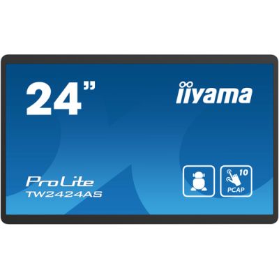 iiyama TW2424AS-B1 Signage-Display Digital Signage Flachbildschirm 60,5 cm (23.8") WLAN 250 cd/m² 4K Ultra HD Schwarz Touchscreen Eingebauter Prozessor Android 24/7