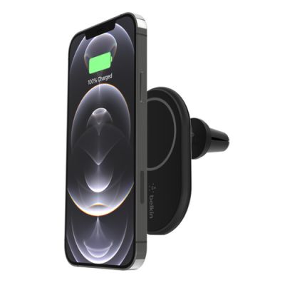 Belkin WIC004BTBK Ladegerät für Mobilgeräte Smartphone Schwarz USB Kabelloses Aufladen Auto