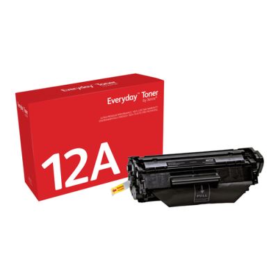 Everyday ™ Schwarz Toner von Xerox, kompatibel mit HP 12A (Q2612A/ CRG-104/ FX-9/ CRG-103), Standardkapazität