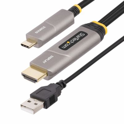 StarTech.com 15,2m USB-C auf HDMI 2.0 Aktives optisches Kabel (AOC), 4K 60Hz, Unidirektionales USB C zu HDMI Kabel, CL3, USB C 4K HDMI Kabel/Adapter, Unidirektional
