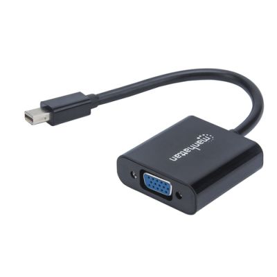 Manhattan Aktiver Mini-DisplayPort auf VGA-Adapter, Mini-DisplayPort-Stecker auf VGA-Buchse, 1080p, schwarz