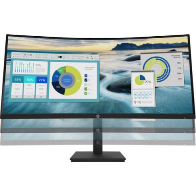 HP P34hc G4 WQHD USB-C Curved Monitor Computerbildschirm 86,4 cm (34") 3440 x 1440 Pixel Quad HD LED Schwarz