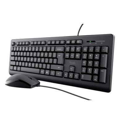 Trust Primo Tastatur Maus enthalten USB QWERTY US Englisch Schwarz