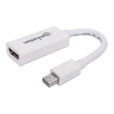 Manhattan Passiver Mini-DisplayPort auf HDMI-Adapter, Mini DisplayPort Stecker auf HDMI Buchse, passiv, Polybag-Verpackung â€” ideal for Mac-Computer