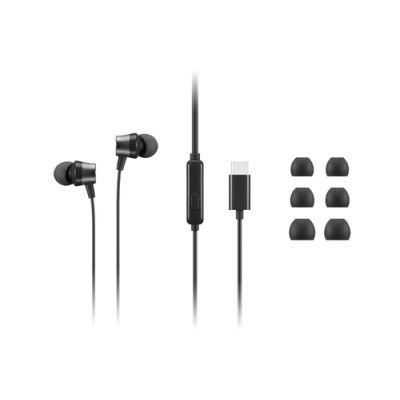 Lenovo 4XD1J77351 Kopfhörer & Headset Kabelgebunden im Ohr Büro/Callcenter USB Typ-C Schwarz