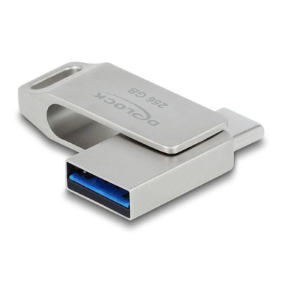 DeLOCK 54008 USB-Stick 256 GB USB Type-A / USB Type-C 3.2 Gen 1 (3.1 Gen 1) Grau