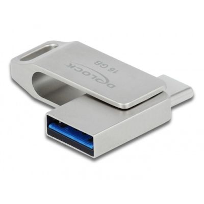 DeLOCK 54073 USB-Stick 16 GB USB Type-A / USB Type-C 3.2 Gen 1 (3.1 Gen 1) Silber