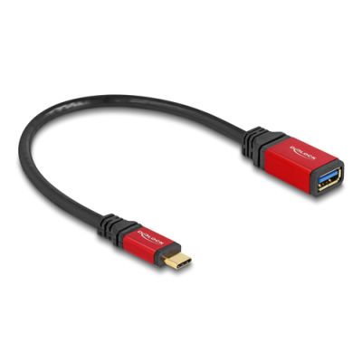 DeLOCK 60172 USB Kabel USB 3.2 Gen 2 (3.1 Gen 2) 0,15 m USB C USB A Schwarz, Rot