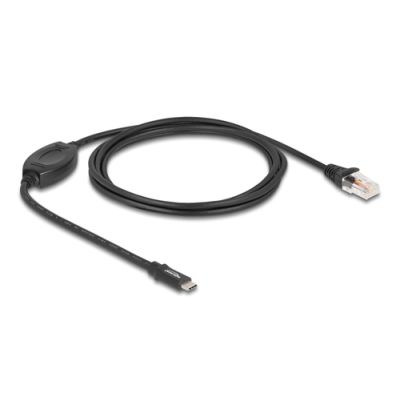 DeLOCK 64305 Serien-Kabel Schwarz 1,8 m USB Typ-C RS-232