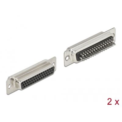 DeLOCK 66718 Drahtverbinder D-Sub HD 44 pin Schwarz, Silber
