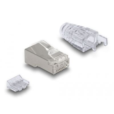 DeLOCK 66904 Drahtverbinder RJ-45 Grau, Transparent