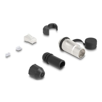 DeLOCK 67067 Drahtverbinder RJ45 Schwarz, Metallisch