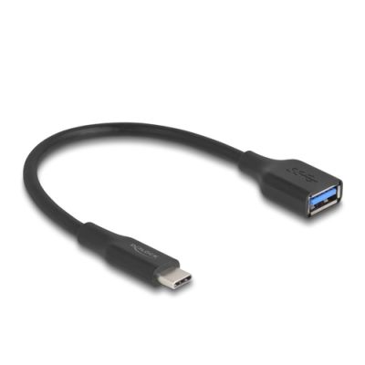 DeLOCK 67179 USB Kabel USB 3.2 Gen 2 (3.1 Gen 2) 0,19 m USB C USB A Schwarz