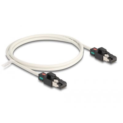 DeLOCK 80169 Netzwerkkabel Weiß 1 m Cat6a S/FTP (S-STP)