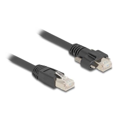 DeLOCK 80477 Netzwerkkabel Schwarz 1 m Cat6a S/FTP (S-STP)