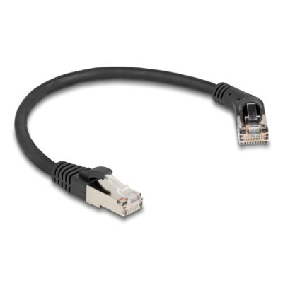 DeLOCK 80487 Netzwerkkabel Schwarz 0,25 m Cat6a S/FTP (S-STP)