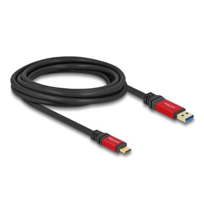 DeLOCK 80619 USB Kabel USB 3.2 Gen 2 (3.1 Gen 2) 3 m USB A USB C Schwarz, Rot