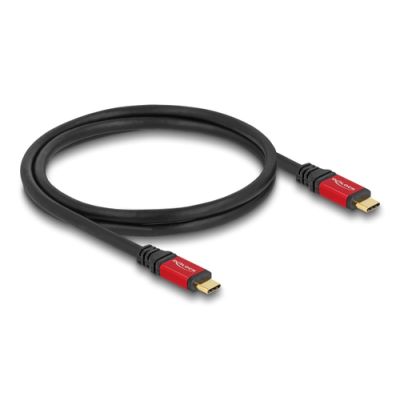 DeLOCK 80652 USB Kabel USB4 Gen 2x2 0,8 m USB C Schwarz, Rot