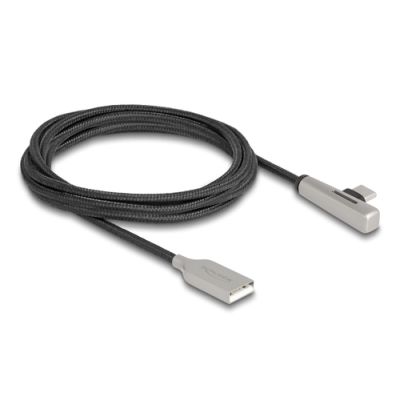 DeLOCK 80767 USB Kabel USB 2.0 2 m USB A USB C Schwarz, Silber