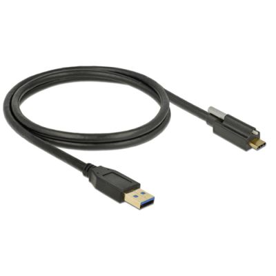 DeLOCK 83717 USB Kabel 1 m USB 3.2 Gen 2 (3.1 Gen 2) USB A USB C Schwarz
