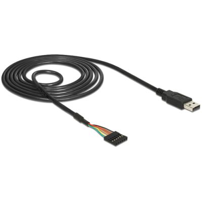 DeLOCK 1.8m USB2.0-A/TTL 6-p USB Kabel 1,8 m USB A Schwarz