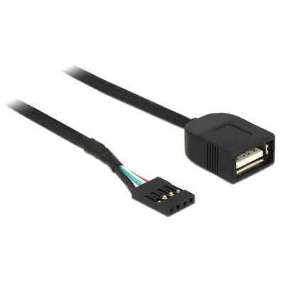 DeLOCK 83825 USB Kabel USB 2.0 0,4 m USB A Schwarz