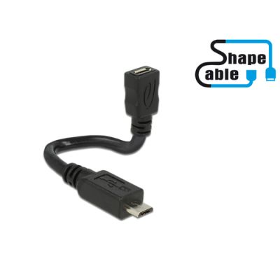DeLOCK 0.15m, 2xUSB2.0 Micro-B USB Kabel 0,15 m USB 2.0 Micro-USB B Schwarz