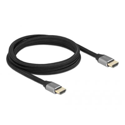 DeLOCK 83996 HDMI-Kabel 2 m HDMI Typ A (Standard) Schwarz, Grau